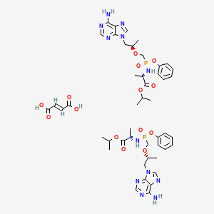 Chemical structure of Tenofovir alafenamide hemifumarate