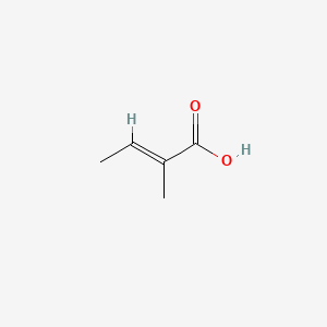 Chemical structure of Tiglic acid