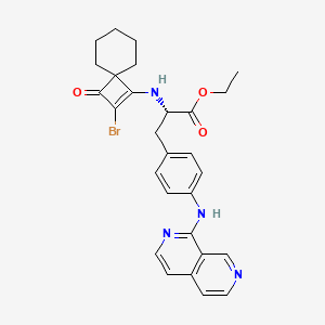 Chemical structure of Zaurategrast ethyl ester