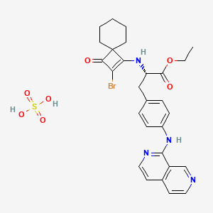 Chemical structure of Zaurategrast ethyl ester sulfate