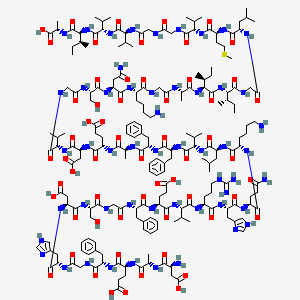 Chemical structure of β-Amyloid (1-42), rat