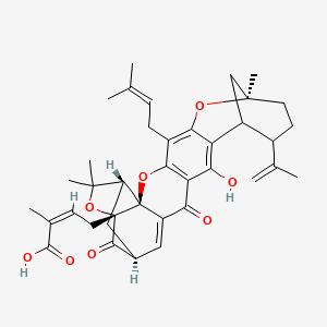 Chemical structure of Gambogellic acid