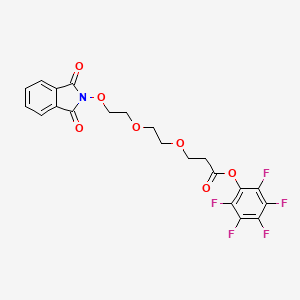 Chemical structure of NHPI-PEG2-C2-Pfp ester