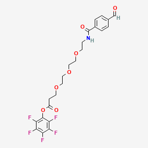 Chemical structure of Ald-Ph-amido-PEG3-C2-Pfp ester