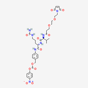Chemical structure of Mal-PEG2-VCP-NB