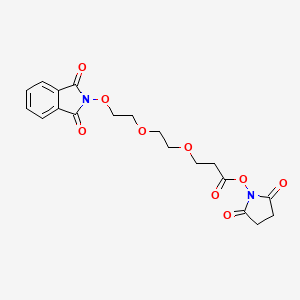 Chemical structure of NHPI-PEG2-C2-NHS ester