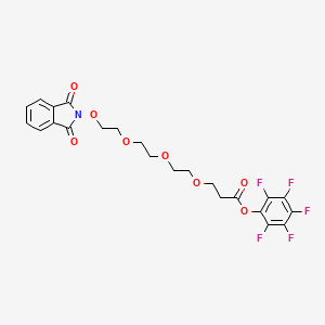 Chemical structure of NHPI-PEG3-C2-Pfp ester