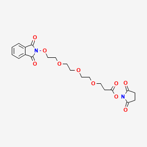 Chemical structure of NHPI-PEG3-C2-NHS ester