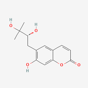 Chemical structure of (+)-Peusedanol