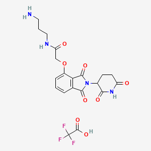 Chemical structure of Thalidomide-O-amido-C3-NH2 (TFA)