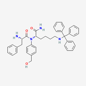 Chemical structure of Phe-Lys(Trt)-PAB