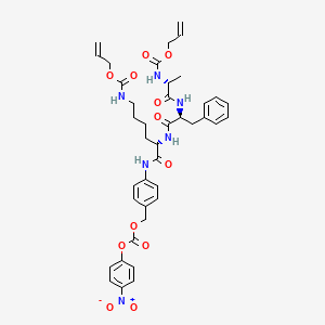 Chemical structure of Aloc-D-Ala-Phe-Lys(Aloc)-PAB-PNP