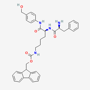 Chemical structure of Phe-Lys(Fmoc)-PAB
