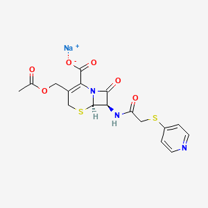 Chemical structure of Cephapirin sodium