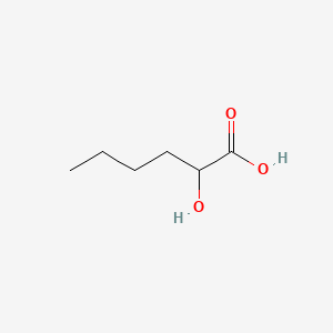 Chemical structure of 2-Hydroxyhexanoic acid