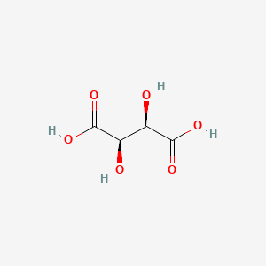 Chemical structure of 2,3-Dihydroxybutanedioic Acid