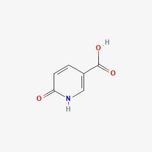 Chemical structure of 6-Hydroxynicotinic acid