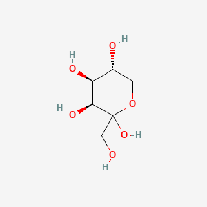 Chemical structure of (3S,4S,5R)-1,3,4,5,6-Pentahydroxyhexan-2-one