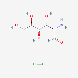 Chemical structure of D-Mannose, 2-amino-2-deoxy-, hydrochloride (1:1)