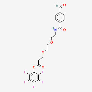 Chemical structure of Ald-Ph-amido-PEG2-C2-Pfp ester