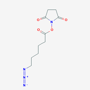 Chemical structure of N3-C5-NHS ester