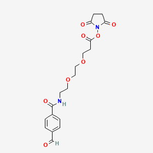 Chemical structure of Ald-Ph-amido-PEG2-C2-NHS ester