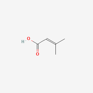 Chemical structure of 3-Methylbut-2-enoic acid
