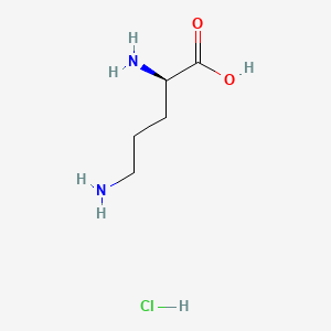 Chemical structure of DL-ornithine hydrochloride