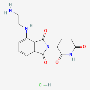 Chemical structure of Pomalidomide-C2-NH2 hydrochloride