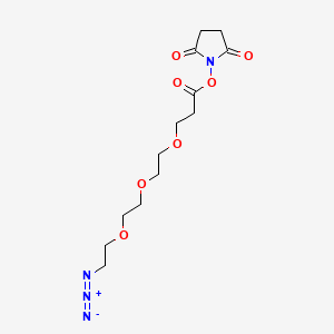 Chemical structure of N3-PEG3-C2-NHS ester