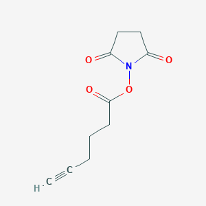 Chemical structure of 5-Hexynoic NHS Ester