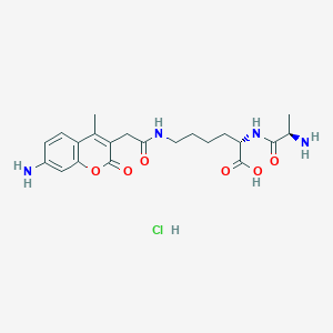 Chemical structure of D-Ala-Lys-AMCA hydrochloride