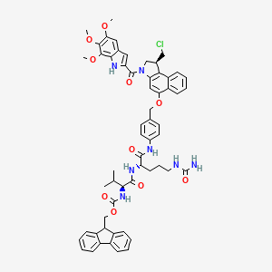 Chemical structure of Fmoc-Val-Cit-PAB-Duocarmycin TM