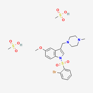 Chemical structure of SUVN-502 dimesylate
