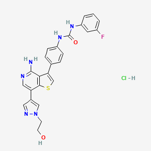Chemical structure of Ilorasertib hydrochloride