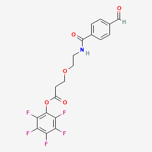 Chemical structure of Ald-Ph-amido-PEG1-C2-Pfp ester
