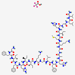 Chemical structure of Piscidin-1 (22-42) (TFA)