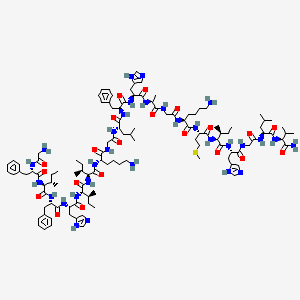 Chemical structure of Piscidin-1 (22-42)