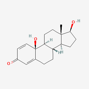 Chemical structure of 10β,17β-dihydroxyestra-1,4-dien-3-one