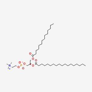 Chemical structure of 1-Myristoyl-2-stearoylphosphatidylcholine