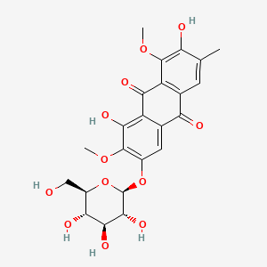Chemical structure of Aurantio-obtusin β-D-glucoside