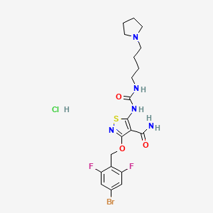 Chemical structure of CP-547632 hydrochloride
