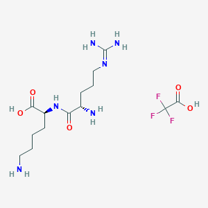 Chemical structure of H-Arg-Lys-OH TFA