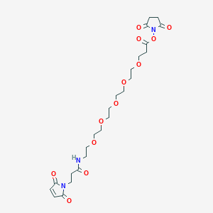 Chemical structure of Mal-amido-PEG5-C2-NHS ester