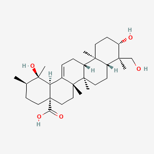 Chemical structure of Rotundic acid