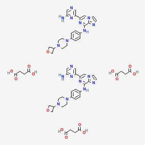 Chemical structure of Lanraplenib succinate