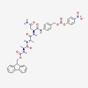 Chemical structure of Fmoc-Ala-Ala-Asn-PABC-PNP