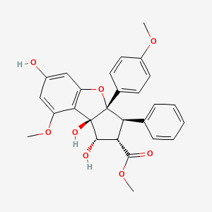 Chemical structure of Silvestrol aglycone (enantiomer)