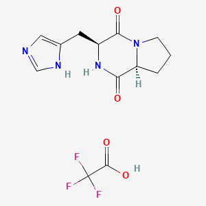 Chemical structure of Cyclo(his-pro) TFA