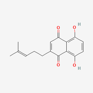Chemical structure of Deoxyshikonin